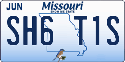 MO license plate SH6T1S