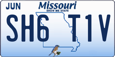 MO license plate SH6T1V