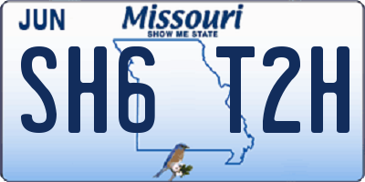 MO license plate SH6T2H
