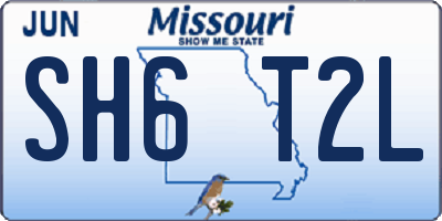 MO license plate SH6T2L