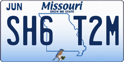 MO license plate SH6T2M