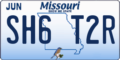 MO license plate SH6T2R