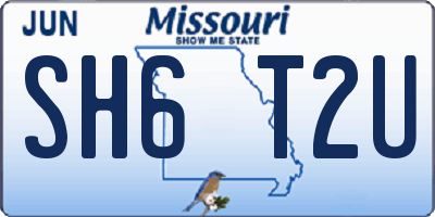 MO license plate SH6T2U