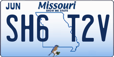 MO license plate SH6T2V