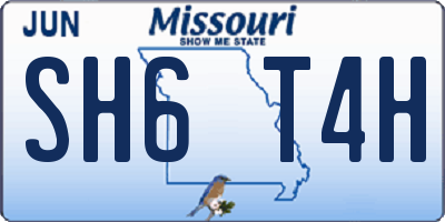 MO license plate SH6T4H