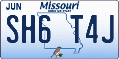 MO license plate SH6T4J
