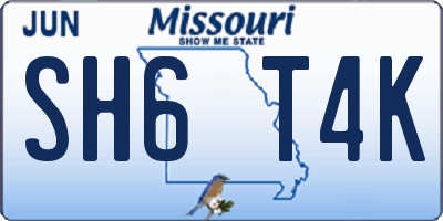 MO license plate SH6T4K