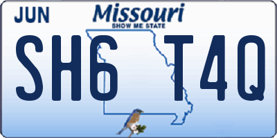 MO license plate SH6T4Q