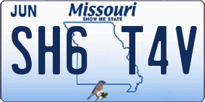 MO license plate SH6T4V