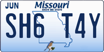 MO license plate SH6T4Y