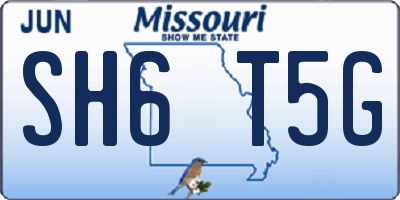 MO license plate SH6T5G