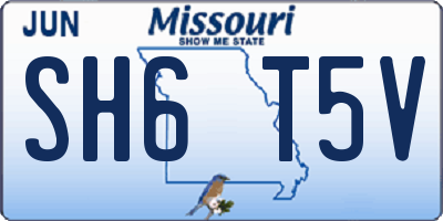 MO license plate SH6T5V