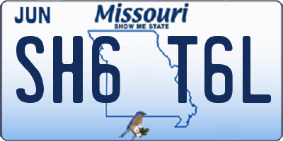 MO license plate SH6T6L