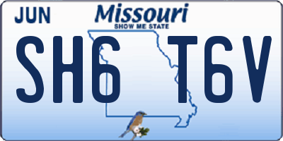 MO license plate SH6T6V