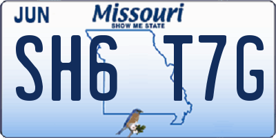 MO license plate SH6T7G