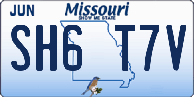 MO license plate SH6T7V