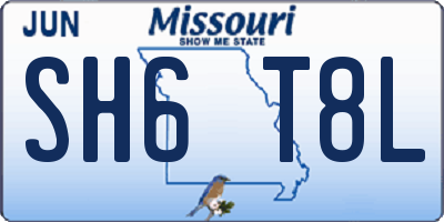 MO license plate SH6T8L