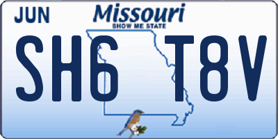 MO license plate SH6T8V