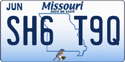 MO license plate SH6T9Q