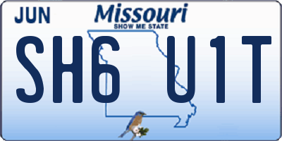 MO license plate SH6U1T