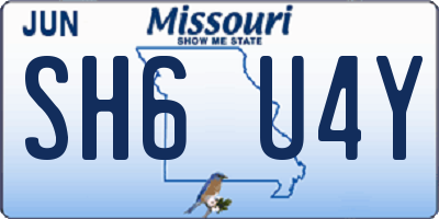 MO license plate SH6U4Y