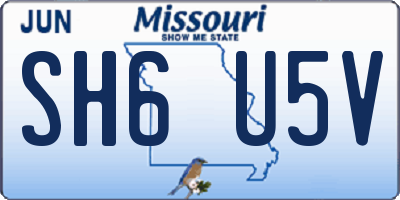 MO license plate SH6U5V