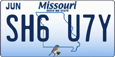 MO license plate SH6U7Y