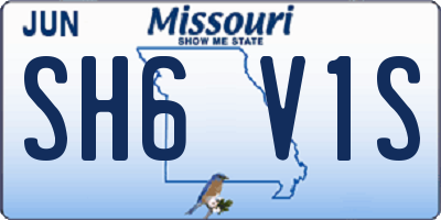 MO license plate SH6V1S