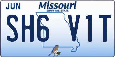 MO license plate SH6V1T