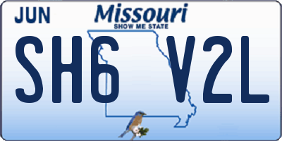 MO license plate SH6V2L