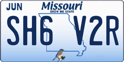 MO license plate SH6V2R