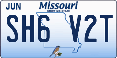 MO license plate SH6V2T