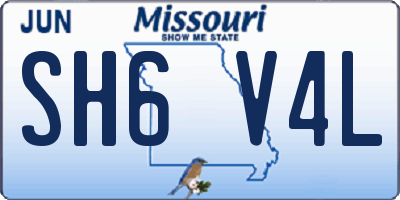 MO license plate SH6V4L