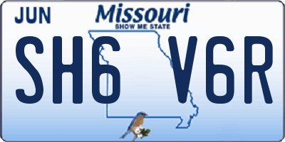 MO license plate SH6V6R
