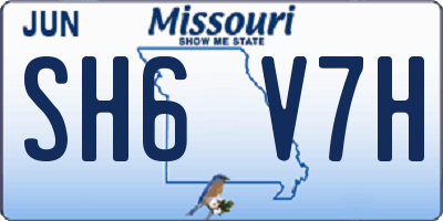 MO license plate SH6V7H