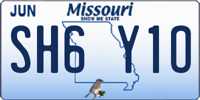 MO license plate SH6Y1O