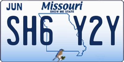 MO license plate SH6Y2Y