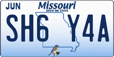 MO license plate SH6Y4A
