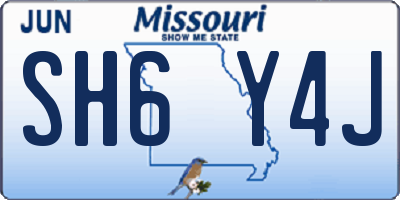 MO license plate SH6Y4J