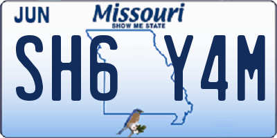 MO license plate SH6Y4M
