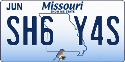 MO license plate SH6Y4S