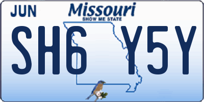 MO license plate SH6Y5Y