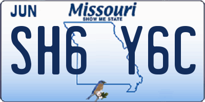 MO license plate SH6Y6C