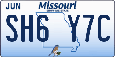 MO license plate SH6Y7C