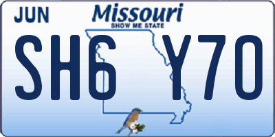MO license plate SH6Y7O