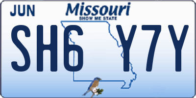 MO license plate SH6Y7Y