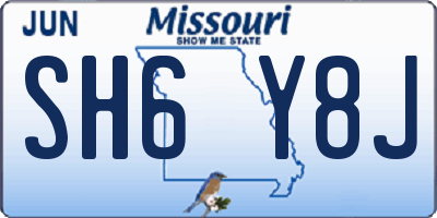 MO license plate SH6Y8J