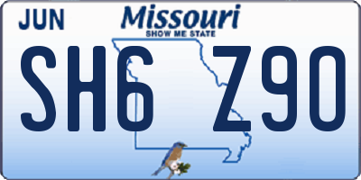 MO license plate SH6Z9O