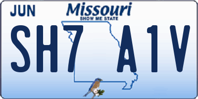 MO license plate SH7A1V