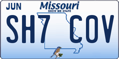 MO license plate SH7C0V